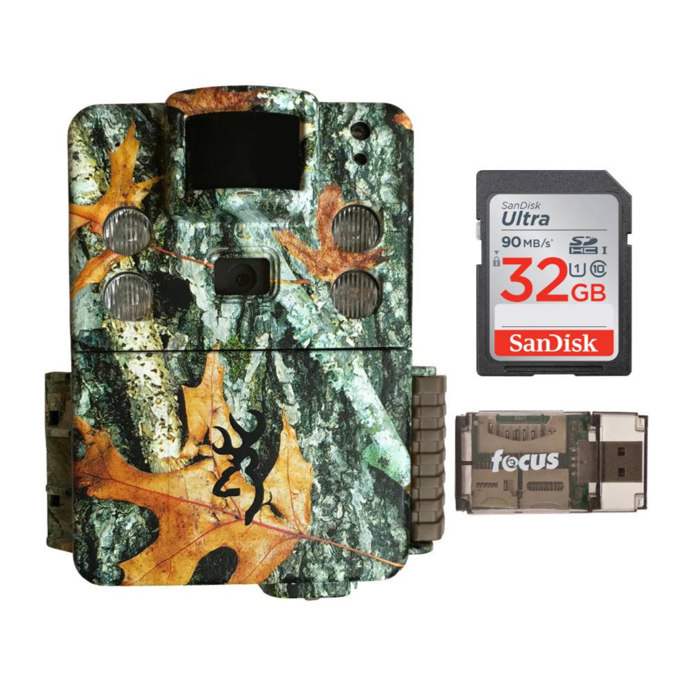 Browning Trail Cameras Strike Force Pro X 20MP IR Game Camera with 32GB Memory Card and Card Reader