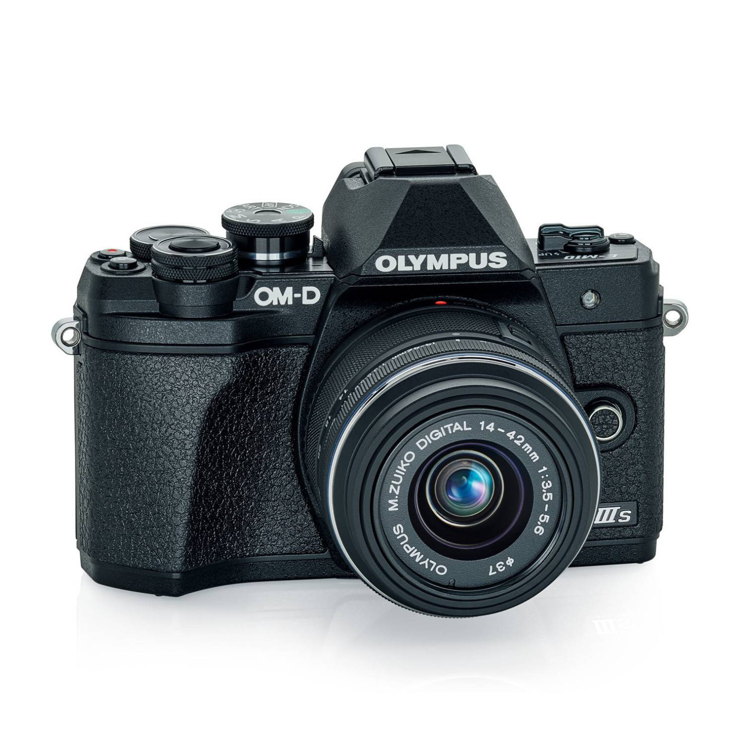 Olympus OM-D E-M10 Mark IIIs Camera with M.Zuiko Digital 14-42mm f/3.5-5.6 IIR Lens (Black)
