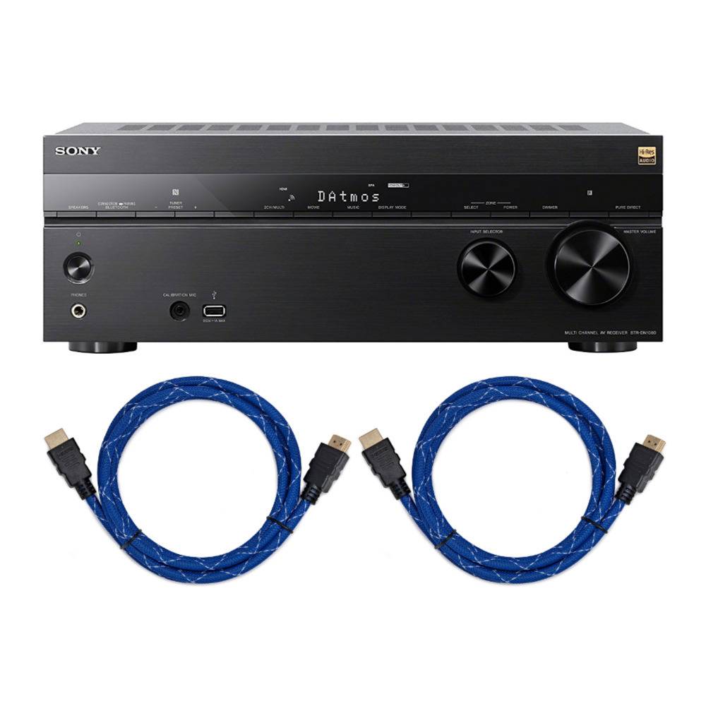 Sony STR-DN1080 7.2-Channel Dolby Atmos Surround Sound AV Home Theater Receiver Bundle