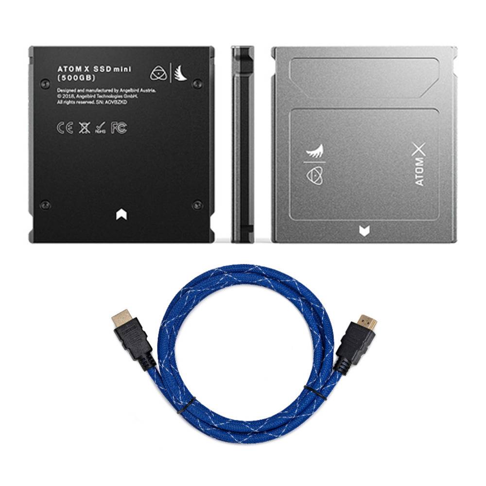 Angelbird AtomX SSDmini (500GB) and 4K HDMI Cable Bundle