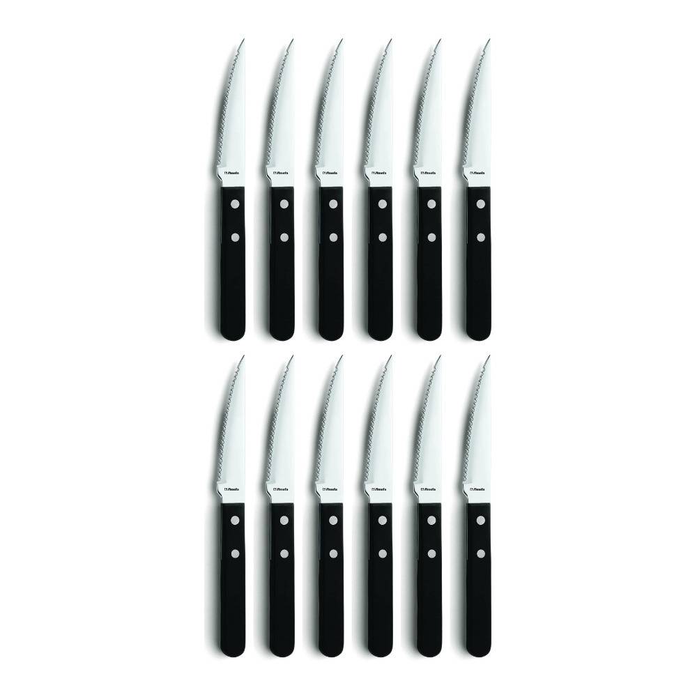 Amefa 7000 Series Pizza / Steak Knives (Black, 12-Pack)