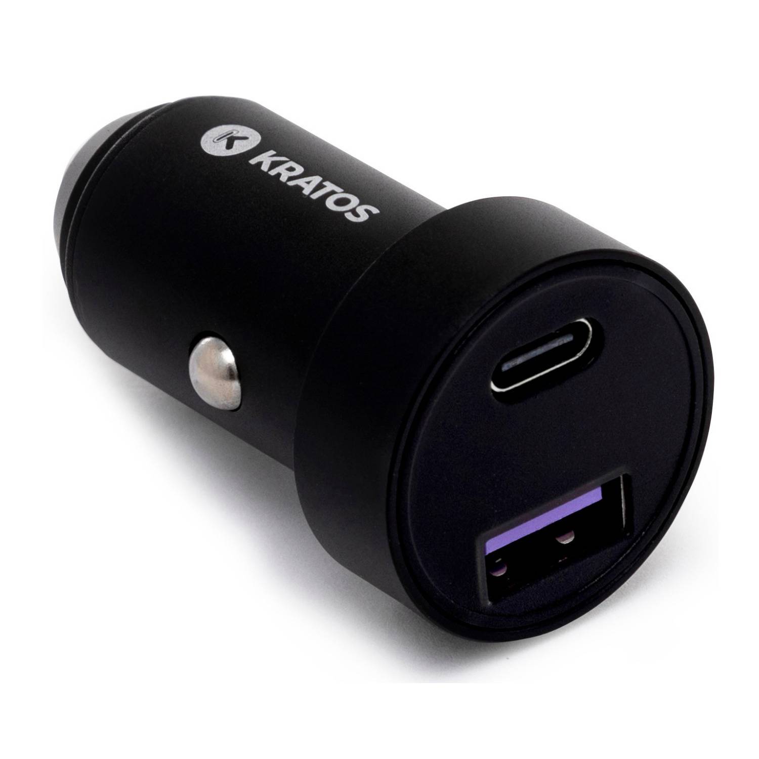 Kratos Power 45W 2-Port Digital Display USB-A 45W QC3.0 and Type-C 45W PD3.0 Car Charger