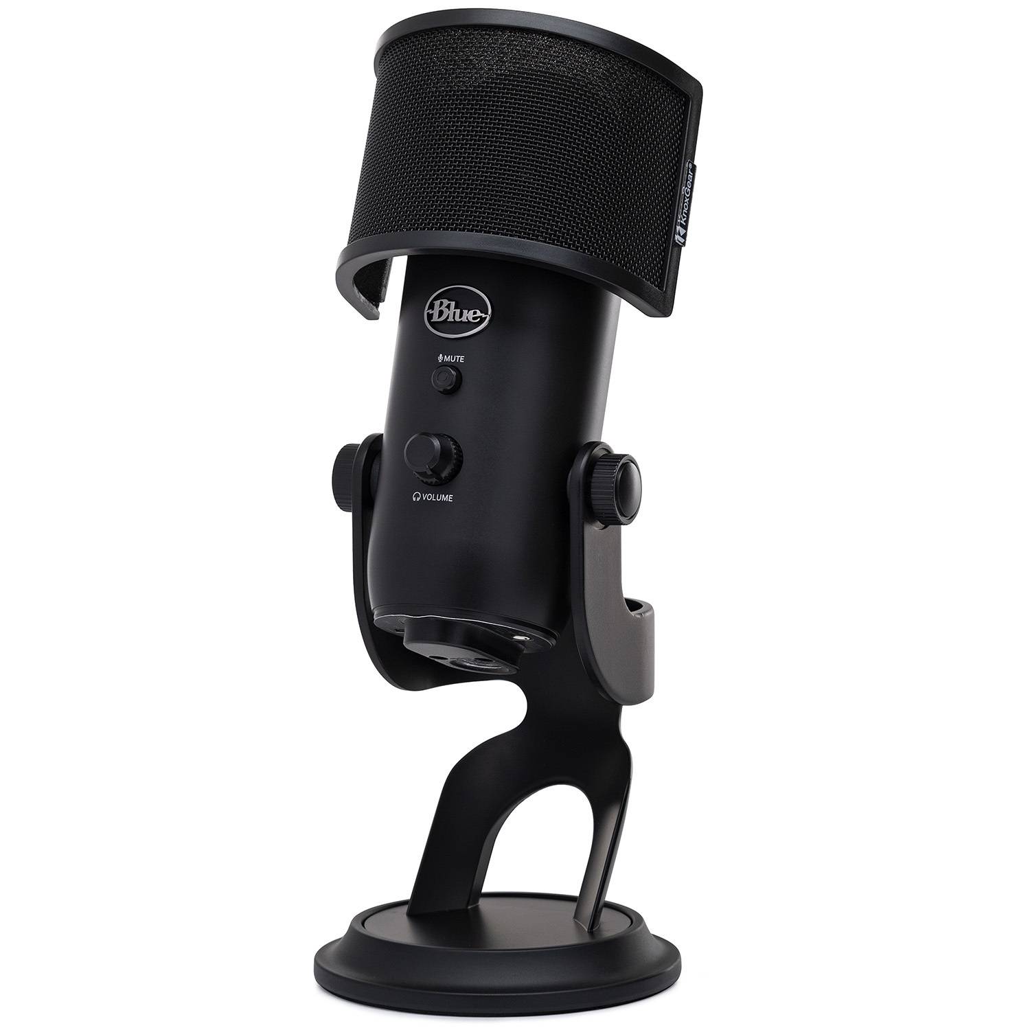 Blue Microphone Blackout Yeti with Knox Gear Pop Filter