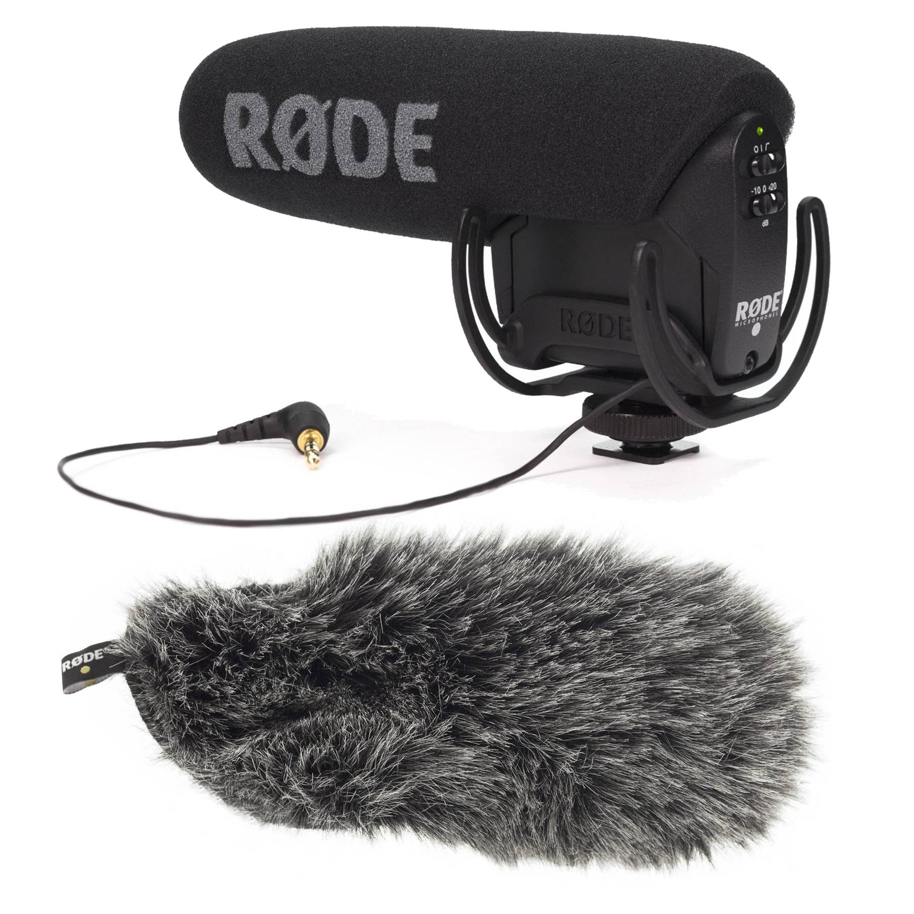 Rode VideoMic Pro Microphone with Rode DDC-VMPR Deadcat Furry Windshield