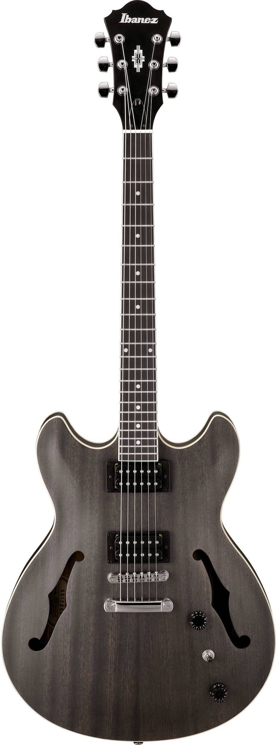 Ibanez AS53 Artcore Semi-Hollow Electric Guitar (Flat Transparent Black)