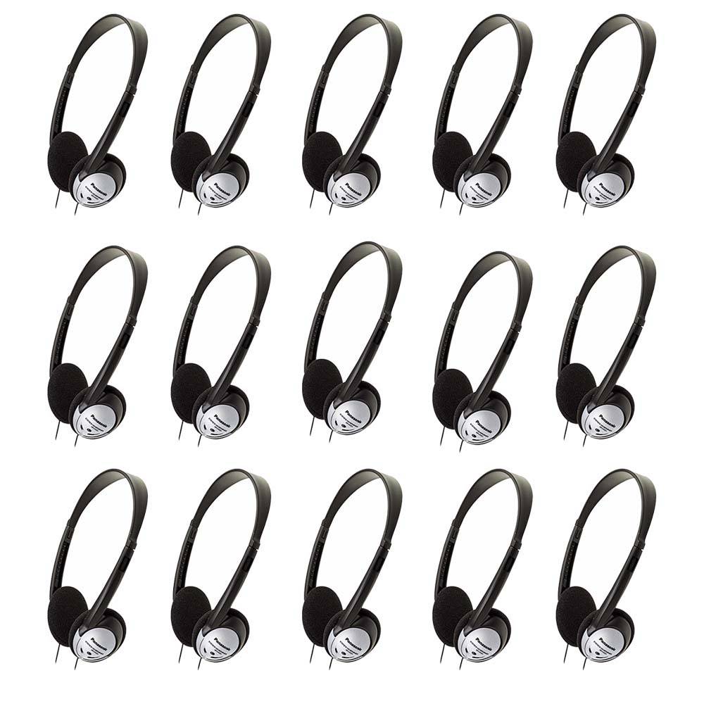 Panasonic RP-HT21 Lightweight On-Ear Headphones with XBS (15-Pack)