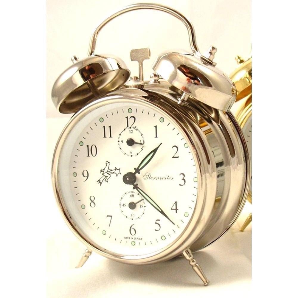 Sternreiter Double Bell Alarm Clock (Silver)