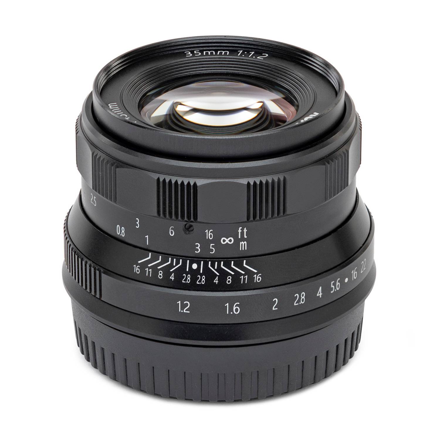 Koah Artisans Series 35mm f/1.2 Large Aperture Manual Focus Lens for Canon EOS-M Mount (Black)