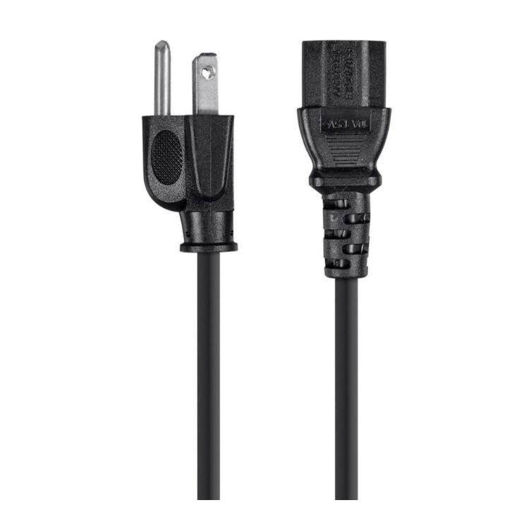 Monoprice 6-Feet 18AWG Power Cord Cable with 3 Conductor Power Connector Socket