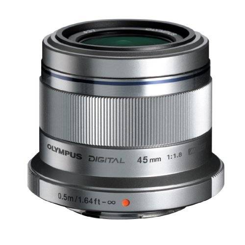 Olympus M. Zuiko Digital 45mm f/1.8 Lens (Four Thirds System, Silver)