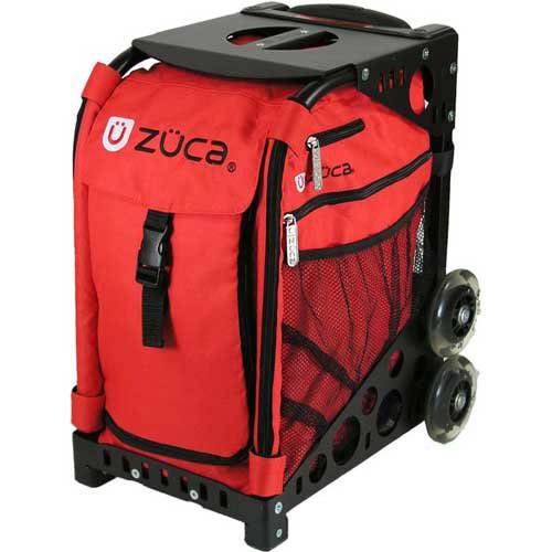 Zuca Sport Mobile Wheeled Luggage Complete Set - Chili Red w/ Black Frame Bundle