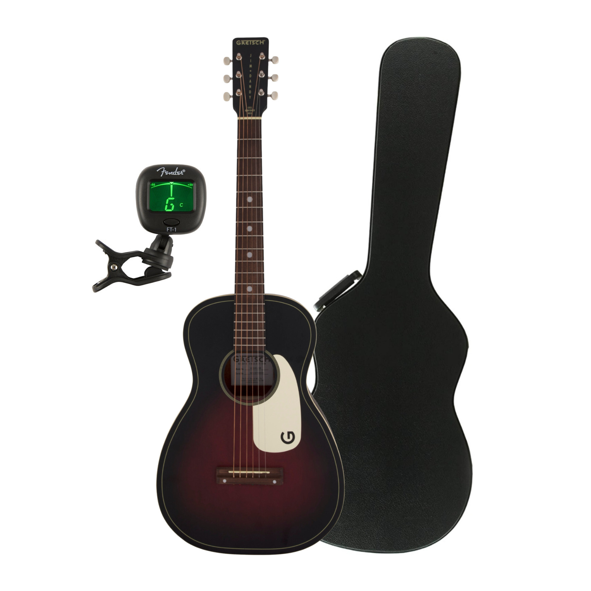 Gretsch Guitars Gretsch G9500 Jim Dandy 24-Inch Scale 6-String Acoustic Guitar (2-Color Sunburst) with Case Bundle -  GRE2704000503K1