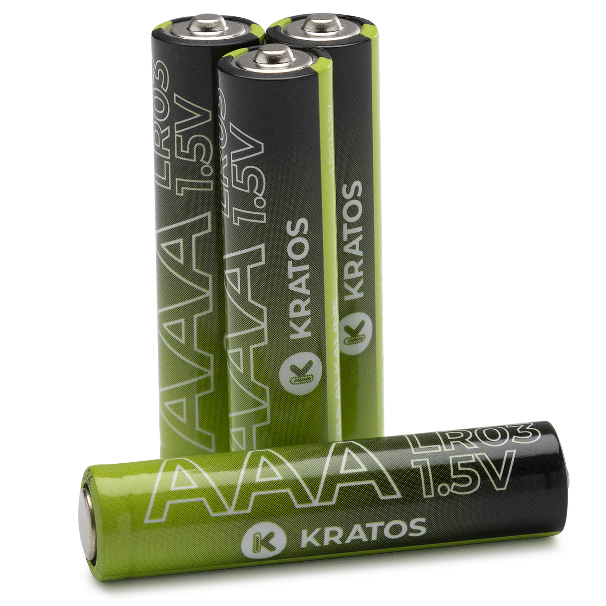 Kratos Power High-Performance Ultra Alkaline AAA Batteries (4-Pack) in Black/Green -  KR-AAA-4PK