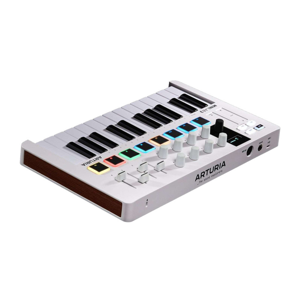 Arturia MiniLab 3 Mini Hybrid Keyboard with Creative Software and Pad Controller in White -  231501