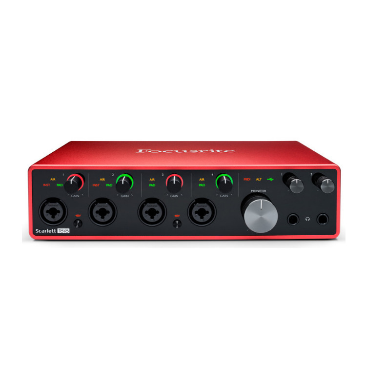 Focusrite Scarlett 18i8 3rd Gen 18x8 USB Audio Interface in Red/Black -  AMS-SCARLETT-18I8-3G