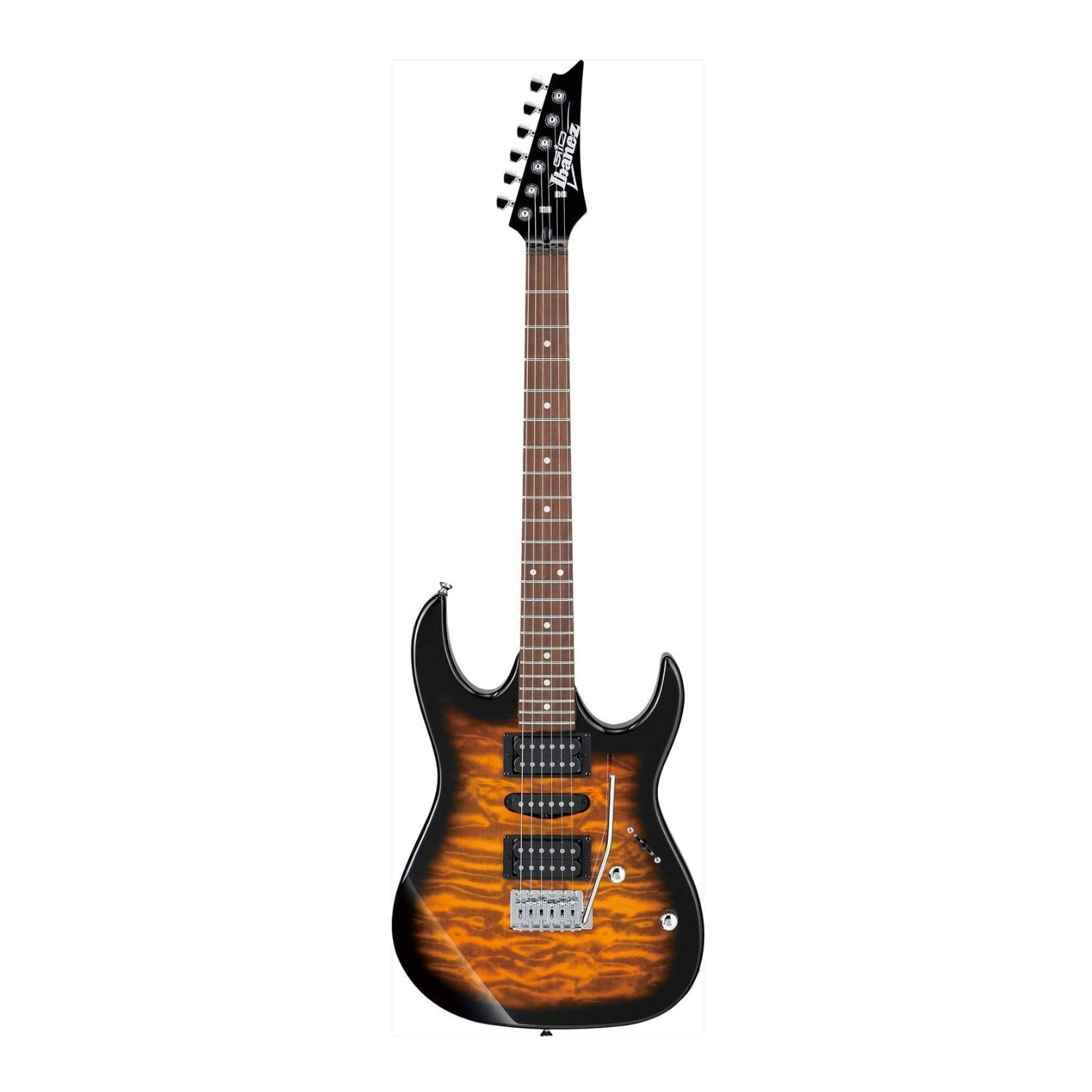 Ibanez GRX70QA GIO 6-String Solid Body Electric Guitar (Right-Hand, Sunburst) -  GRX70QASB